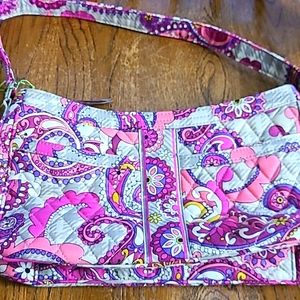 NEW VERA BRADLEY POCKETBOOK, PINKS & GREY, measures width 12" Height 6 1/2"